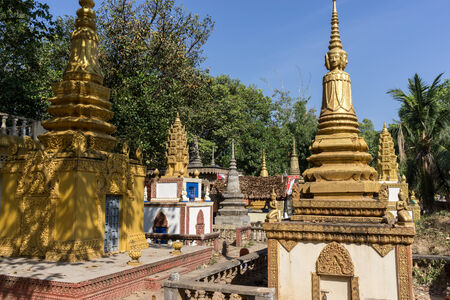 Killing Field memorial temple in Siem Reapの写真素材