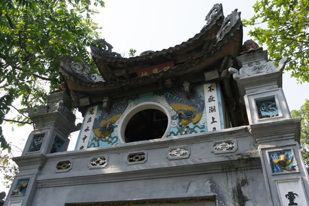 Ngoc Son Temple main gate entraceの写真素材
