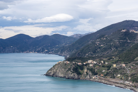 Corniglia view from the mountain near Manarola in Trail 531.