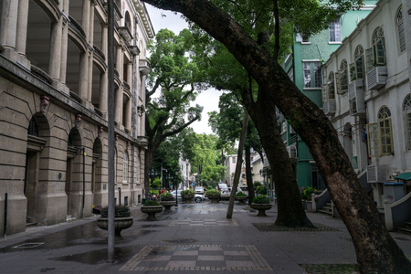 Shamian Island old colonial architectures in guangzhou china near liwan istrict.の写真素材