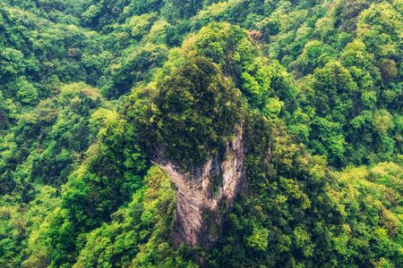 tianmen mountain viewpoint from cliff hanging walkway. tianmen mountain is located in zhangjiajie, china.の写真素材