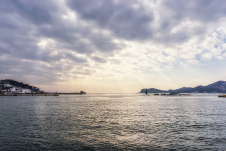 jangja island coastal view. Jangja island is part of seonyudo islands in gunsan, south korea. Taken during winter time.の写真素材