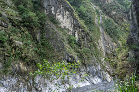 Looking over Liwu river in Taroko national park in Taiwan.の写真素材