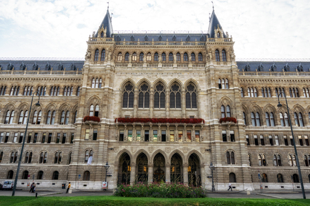 famous rathaus or cityhall in vienna austria taken during sunny summer day.のeditorial素材
