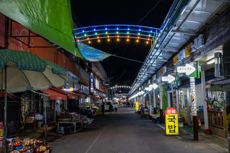 Suncheon city night view taken from Jukdobong Park in Suncheon, South Korea. Taken on July 14th 2020のeditorial素材