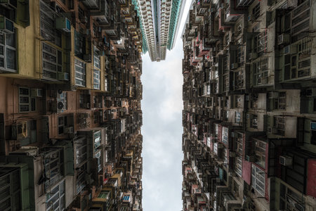 Hong Kong Yick Cheong Monster Building taken in September 9 2024.の写真素材