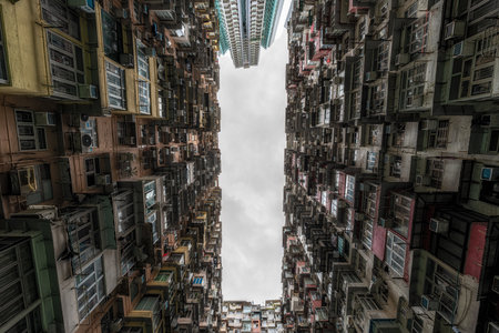 Hong Kong Yick Cheong Monster Building taken in September 9 2024.の写真素材