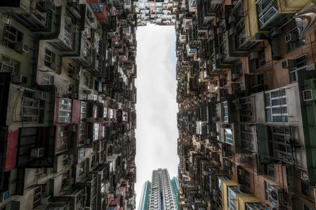 Hong Kong Yick Cheong Monster Building taken in September 9 2024.の写真素材