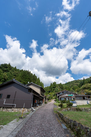 A small village along Magome to Tsumago Nakasendo trail. Taken in summer
