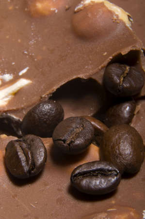 Chocolate and coffee combined togetherの写真素材