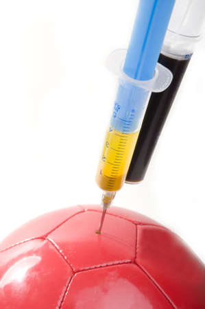 Soccer ball with synerges insertedの写真素材