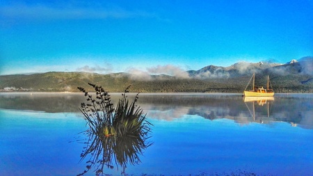 Lake Te Anau New Zealandの写真素材