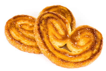 sweet pastries on white backgroundの写真素材