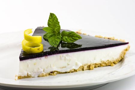 cheese cake on a plateの写真素材