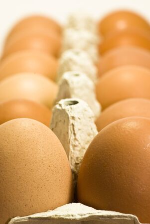 eggs on boxの写真素材