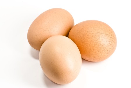 eggs on white backgroundの写真素材