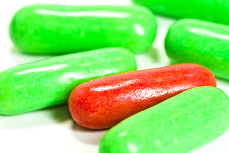 candies on white backgroundの写真素材