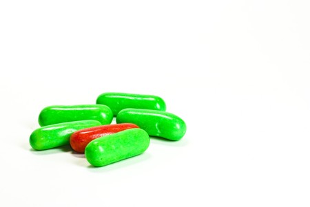 candies on white backgroundの写真素材