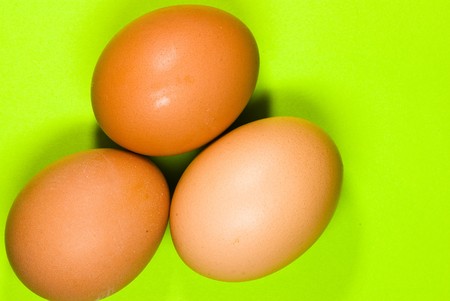 eggs on green backgroundの写真素材