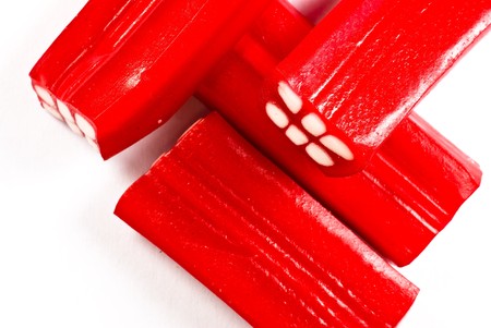 candies on white backgroundの写真素材