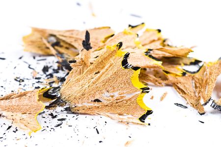 pencil shavings closeupの写真素材