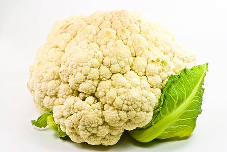 cauliflower on white backgroundの写真素材