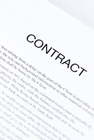 contract document closeup