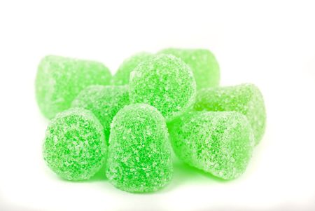 green jellies isolatedの写真素材
