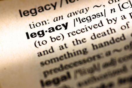 legacy word on text closeupの写真素材