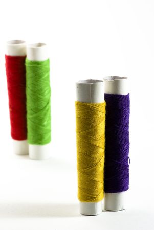 skeins on white background