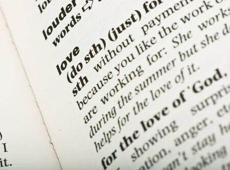 love definitionの写真素材