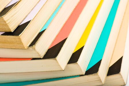 books pile closeup の写真素材
