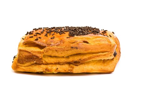 croissant filled with chocolateの写真素材