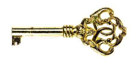 golden key isolatedの写真素材