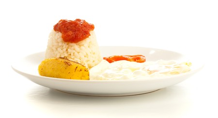 rice and tomatoの写真素材