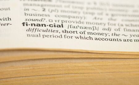 financial wordの写真素材