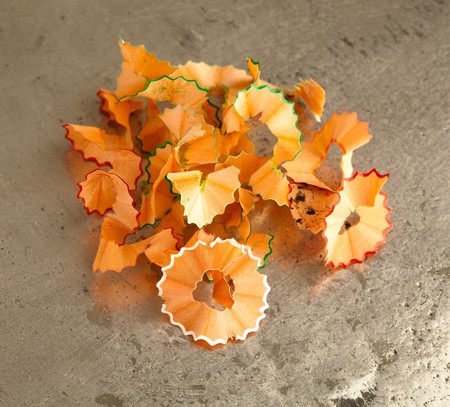 shavings on metal surfaceの写真素材
