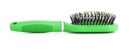 brush to makeup isolated on white backgroundの写真素材