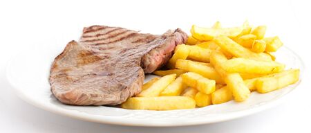 beef and chipsの写真素材