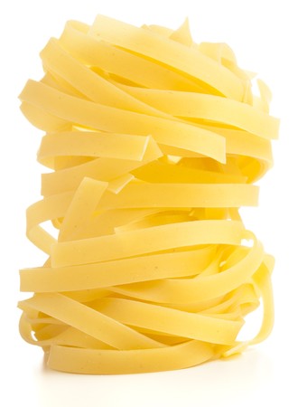 fresh pasta isolated on a white backgroundの写真素材