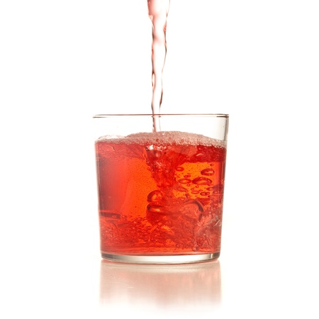 cocktail splash isolated on white backgroundの写真素材