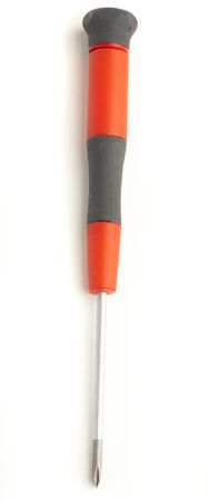 orange screwdriver isolated on a white backgroundの写真素材
