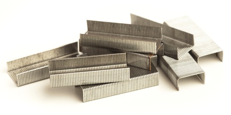 staples stack isolated on a white backgroundの写真素材