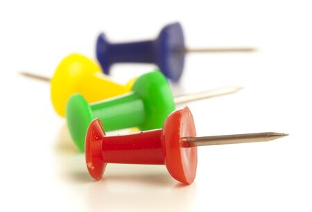 thumbtacks stack isolated on a white background 