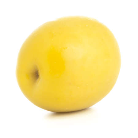 fresh olives isoltaed on a white backgroundの写真素材