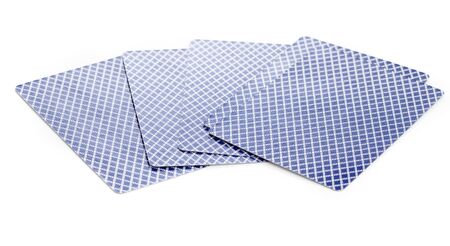 poker cards isolated on a white background