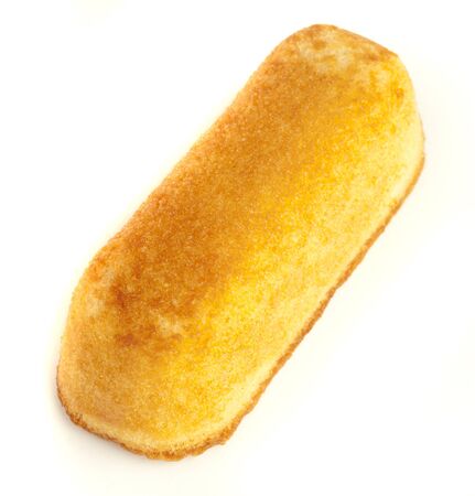 sponge chocolate isolated on a white backgroundの写真素材