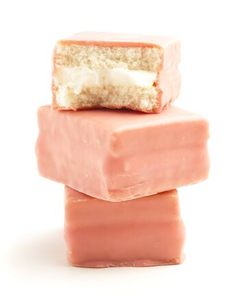pink bake isolated on a white backgroundの写真素材