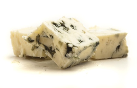 blue cheese isolated on a white backgroundの写真素材