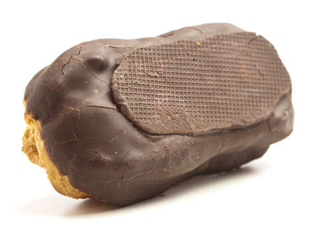 chocolate bun isolated on a white background